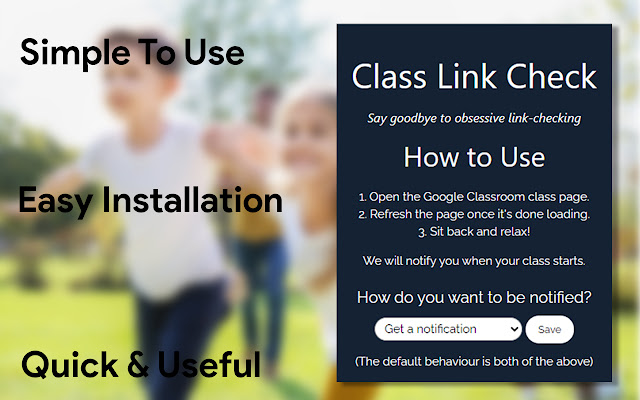 Class Link Check for Google Classroom™  from Chrome web store to be run with OffiDocs Chromium online