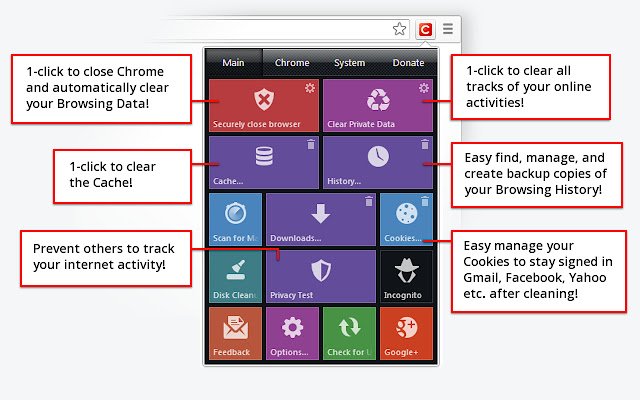 ClickClean  from Chrome web store to be run with OffiDocs Chromium online