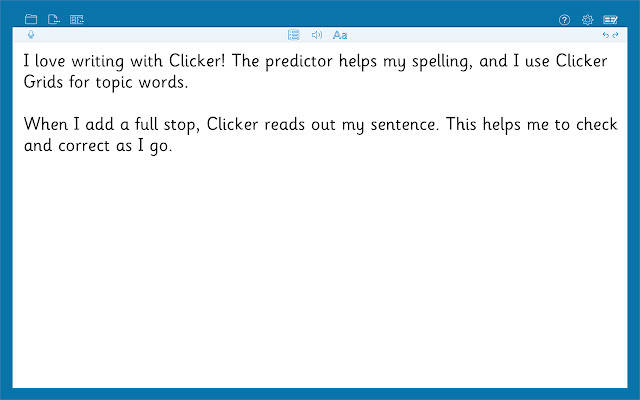 Clicker Writer Legacy  from Chrome web store to be run with OffiDocs Chromium online