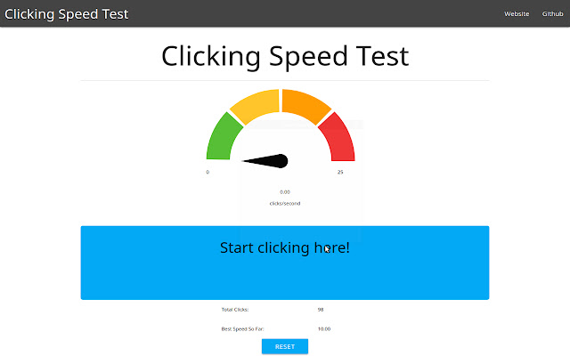 Clicking Speed Test  from Chrome web store to be run with OffiDocs Chromium online