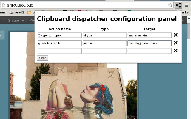 Clipboard Dispatcher  from Chrome web store to be run with OffiDocs Chromium online