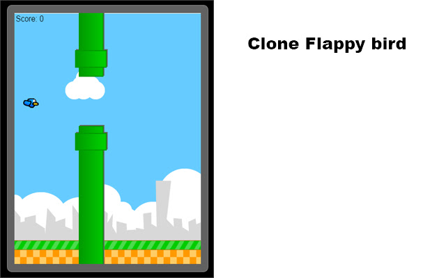 CloneFlappy Bird  from Chrome web store to be run with OffiDocs Chromium online