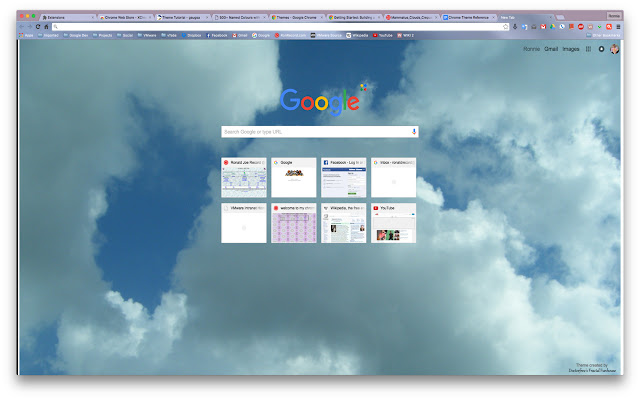 Clouds Chrome Theme  from Chrome web store to be run with OffiDocs Chromium online