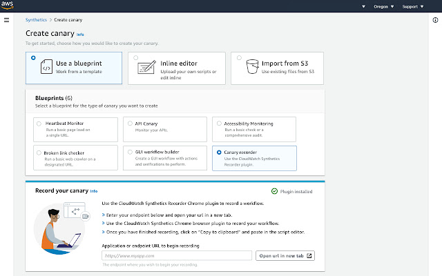 CloudWatch Synthetics Recorder  from Chrome web store to be run with OffiDocs Chromium online