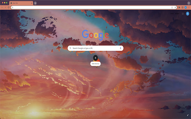 Cloudy Sunset Theme  from Chrome web store to be run with OffiDocs Chromium online