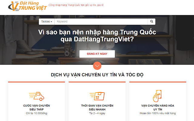 Công cụ đặt hàng DatHangTrungViet.Com  from Chrome web store to be run with OffiDocs Chromium online