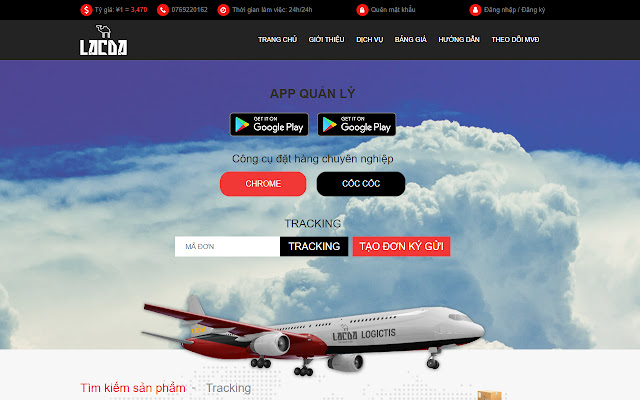 Công Cụ Đặt Hàng LacDa Logistics  from Chrome web store to be run with OffiDocs Chromium online