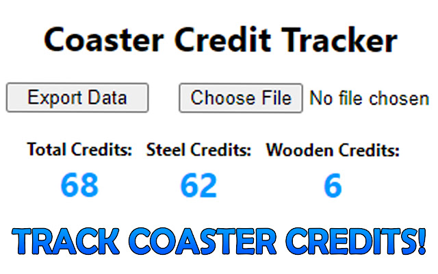 Coaster Credit Tracker ze sklepu internetowego Chrome do uruchomienia z OffiDocs Chromium online