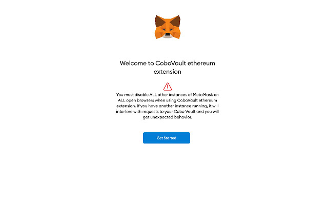 CoboVault ethereum extension  from Chrome web store to be run with OffiDocs Chromium online