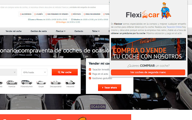 Coches Segunda Mano Flexicar  from Chrome web store to be run with OffiDocs Chromium online