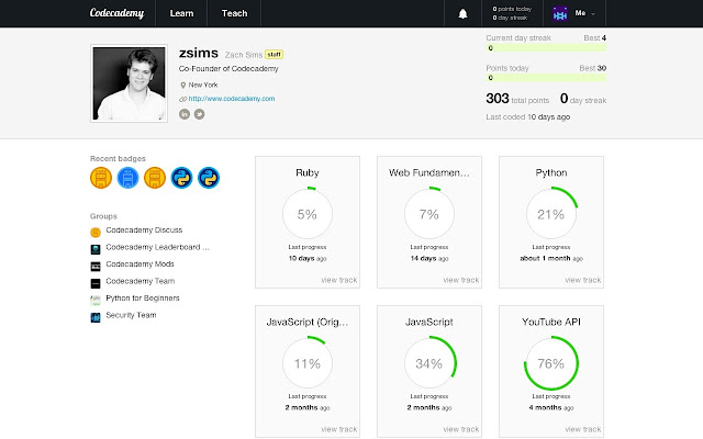 Codecademy User Streaks  from Chrome web store to be run with OffiDocs Chromium online