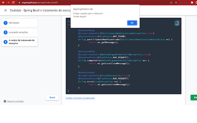 Codelab Code Copier  from Chrome web store to be run with OffiDocs Chromium online
