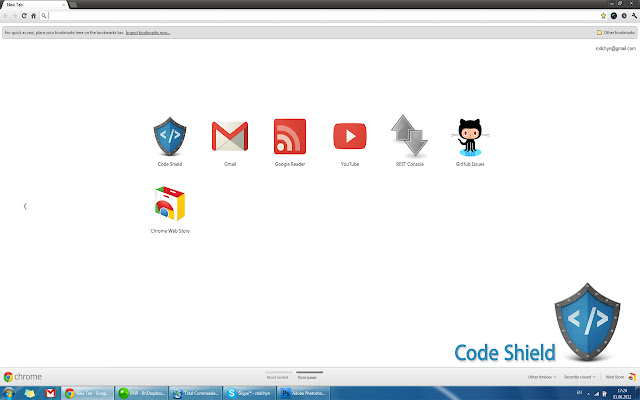 Code Shield Theme  from Chrome web store to be run with OffiDocs Chromium online