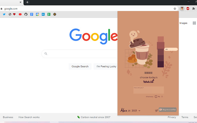 coffeelings  from Chrome web store to be run with OffiDocs Chromium online