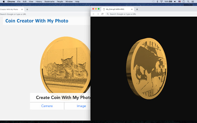 Coin Creator With My Photo  from Chrome web store to be run with OffiDocs Chromium online