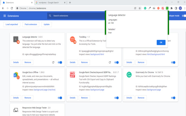 Collab Language Detector  from Chrome web store to be run with OffiDocs Chromium online