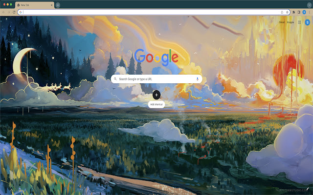 Colorful Fantasy World Theme  from Chrome web store to be run with OffiDocs Chromium online