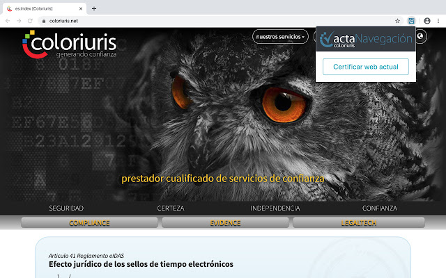 Coloriuris actaNavegación Web  from Chrome web store to be run with OffiDocs Chromium online