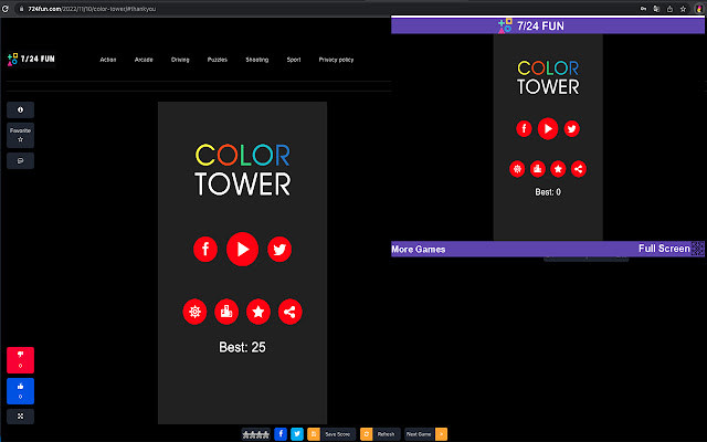 Color Tower Game Arcade Game  from Chrome web store to be run with OffiDocs Chromium online