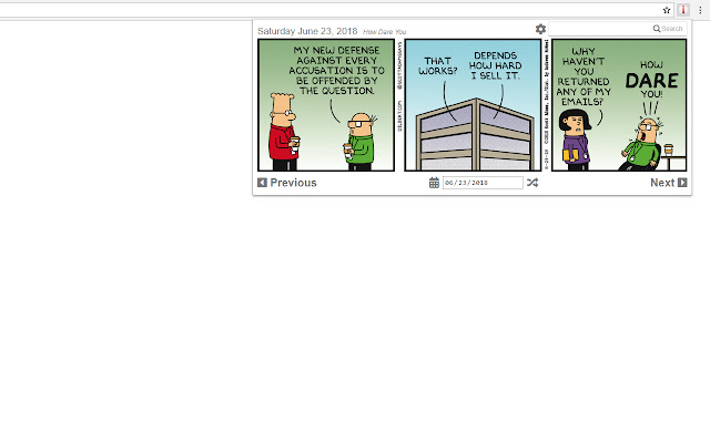 Comedy Corner Dilbert  from Chrome web store to be run with OffiDocs Chromium online