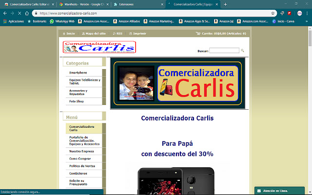 Comercializadora Carlis  from Chrome web store to be run with OffiDocs Chromium online