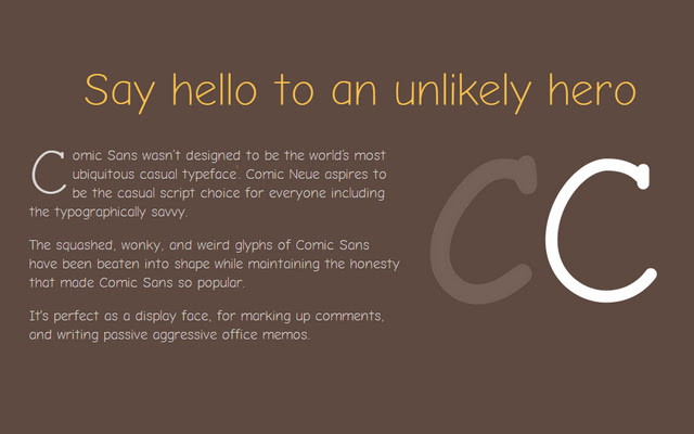 Comic Sans Replacer  from Chrome web store to be run with OffiDocs Chromium online