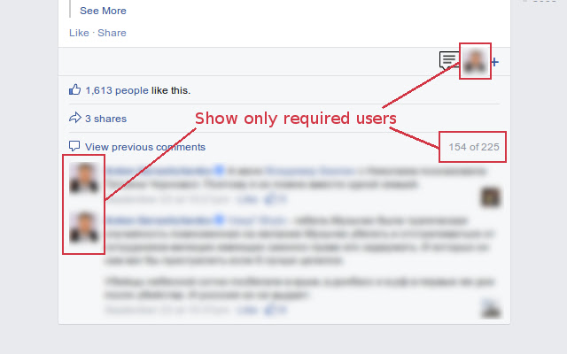 Comments Filter for Facebook  from Chrome web store to be run with OffiDocs Chromium online