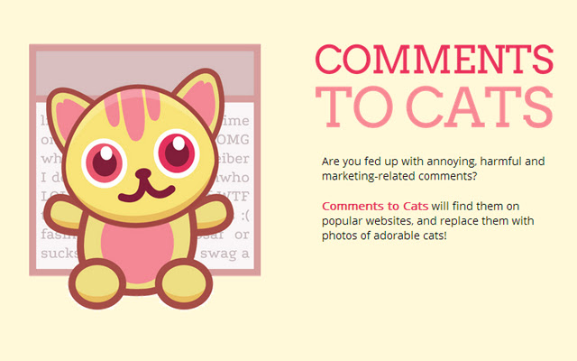 Comments to Cats  from Chrome web store to be run with OffiDocs Chromium online