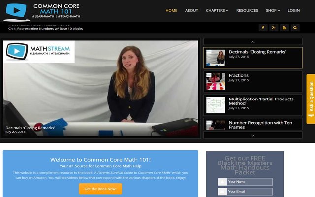 Common Core Math 101  from Chrome web store to be run with OffiDocs Chromium online