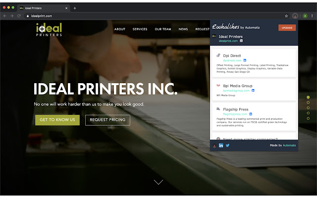 Company Lookalikes by Automata  from Chrome web store to be run with OffiDocs Chromium online
