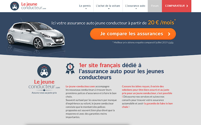 Comparateur Assurance Auto Jeune Conducteur  from Chrome web store to be run with OffiDocs Chromium online