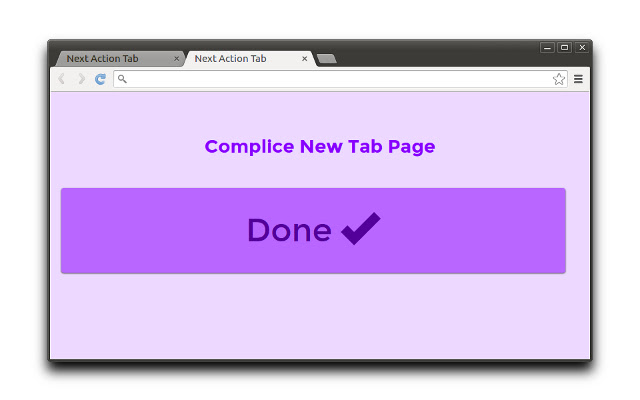 Complice New Tab Page  from Chrome web store to be run with OffiDocs Chromium online