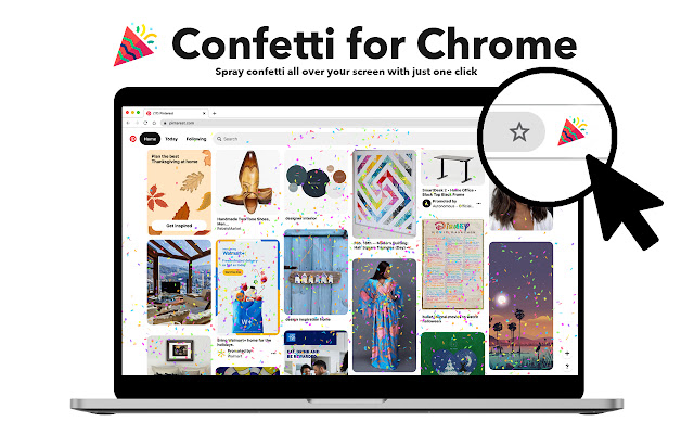 Confetti for Chrome  from Chrome web store to be run with OffiDocs Chromium online