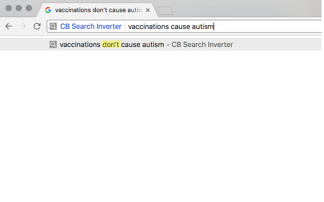 Confirmation Bias Search Inverter  from Chrome web store to be run with OffiDocs Chromium online