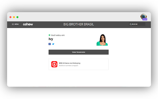 contador de votos bbb  from Chrome web store to be run with OffiDocs Chromium online