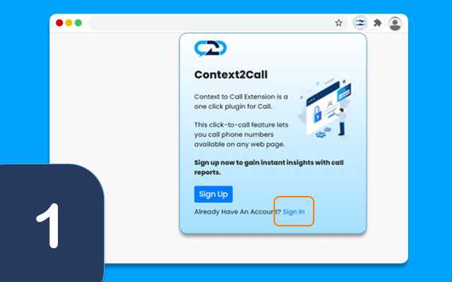 Context2Call  from Chrome web store to be run with OffiDocs Chromium online