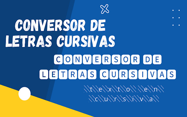 Conversor de Letras Cursivas ▷ Copiar y pegar  from Chrome web store to be run with OffiDocs Chromium online