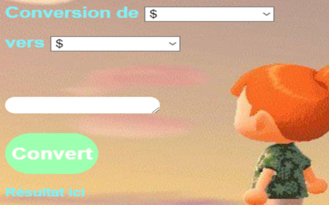 Convertisseur Animal crossing  from Chrome web store to be run with OffiDocs Chromium online