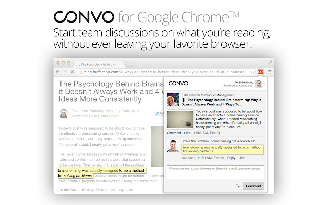 Convo  from Chrome web store to be run with OffiDocs Chromium online