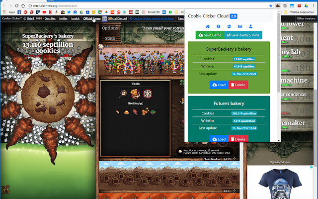 Cookie Clicker Cloud  from Chrome web store to be run with OffiDocs Chromium online