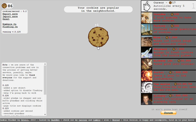 Cookie Clicker Extended  from Chrome web store to be run with OffiDocs Chromium online