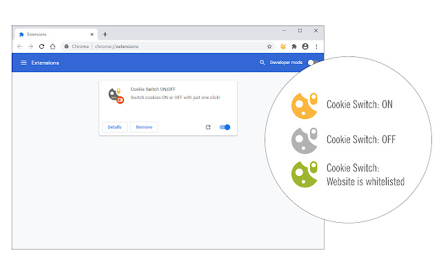 Cookie Switch ON|OFF  from Chrome web store to be run with OffiDocs Chromium online