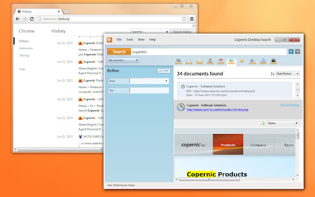 Copernic Desktop Search Connector  from Chrome web store to be run with OffiDocs Chromium online