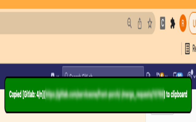 Copy Gitlab PR Link  from Chrome web store to be run with OffiDocs Chromium online