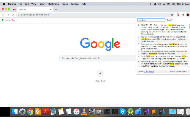 Corpus Search  from Chrome web store to be run with OffiDocs Chromium online