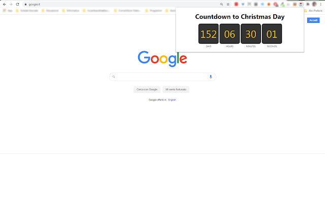 Countdown to Christmas Day  from Chrome web store to be run with OffiDocs Chromium online