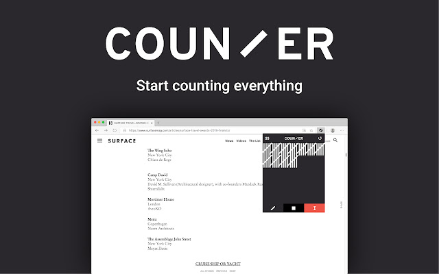 Counter  from Chrome web store to be run with OffiDocs Chromium online