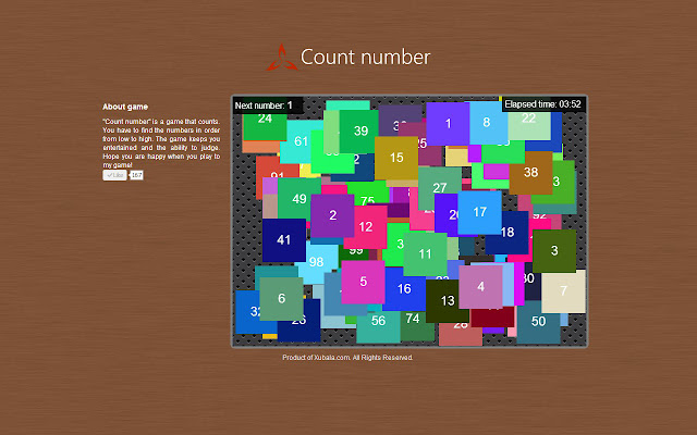 Count number game  from Chrome web store to be run with OffiDocs Chromium online