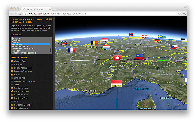 Country Flags  from Chrome web store to be run with OffiDocs Chromium online