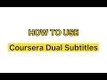 Coursera Dual Subtitles Subtitle Translator  from Chrome web store to be run with OffiDocs Chromium online